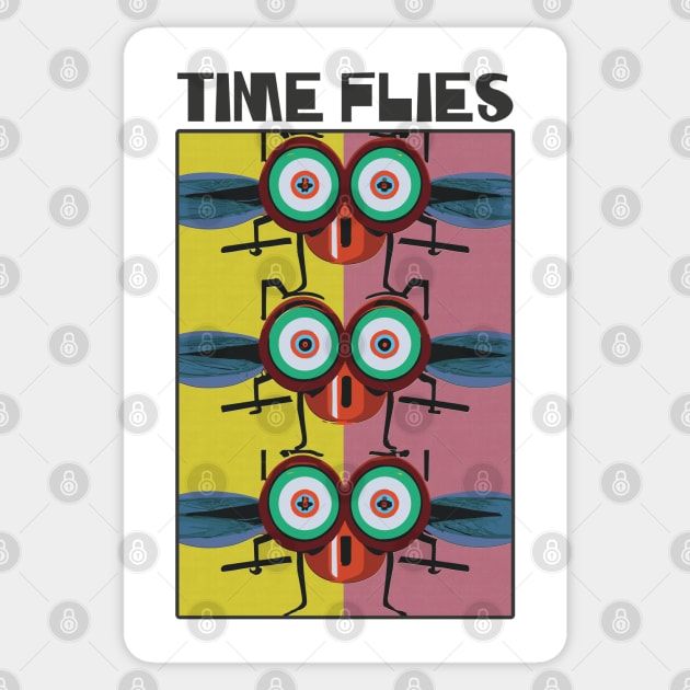 Time Flies - word play Sticker by Made by Popular Demand
